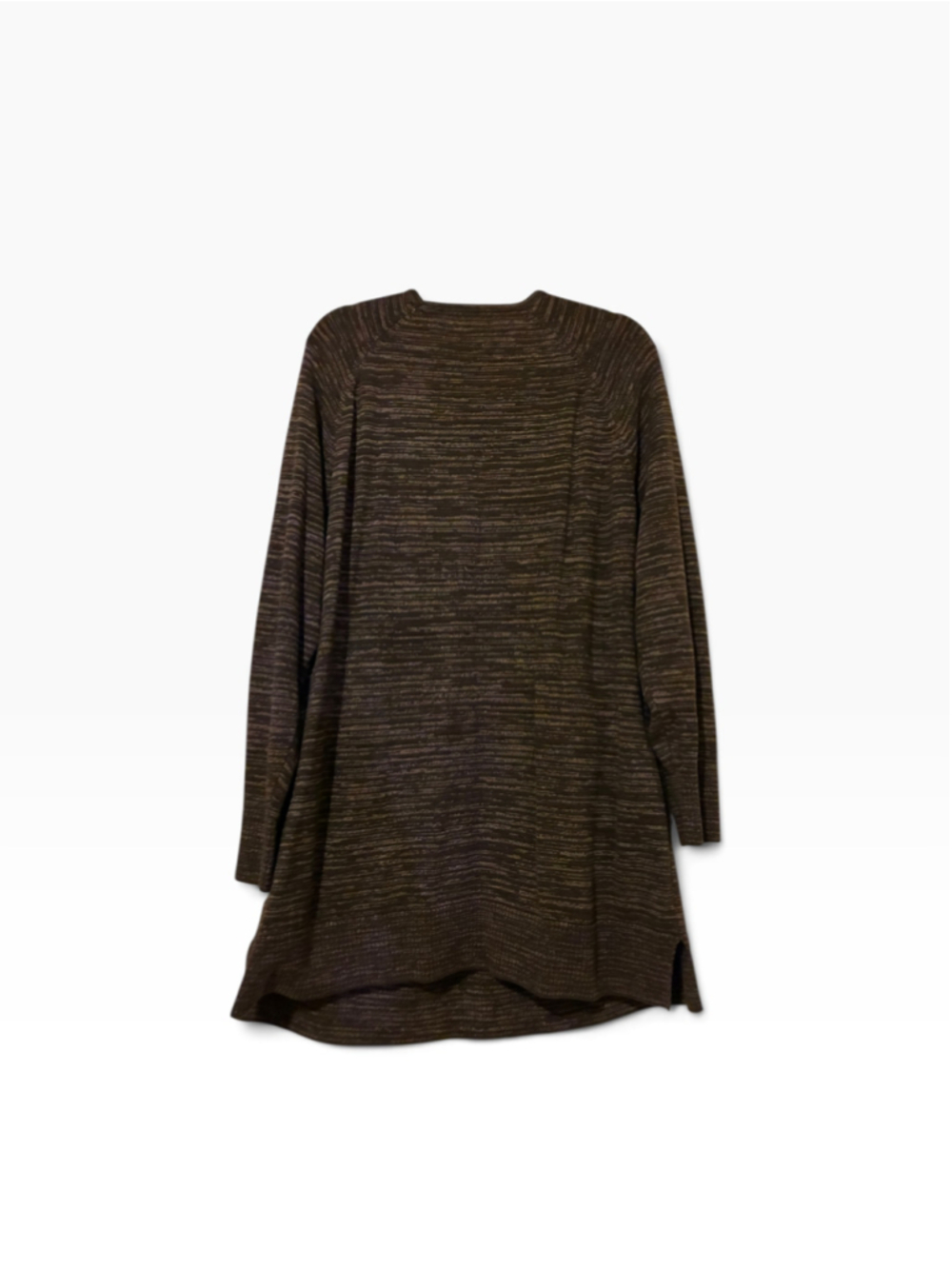 Women's eight eight eight Long Sleeve Dress 2X Brown Green - Picture 5 of 5